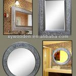 modern design decorative wood mirror/mosaic mirror in hair salon 1221#