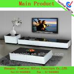 modern design glass TV stand with drawer tv wood stand FL-LF-0539