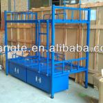 modern design metal dormitory blue bunk bed with steel cabinet/student bunk bed AS021