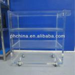 Modern Factory Sale Clear Acrylic Serving Trolley PJ-0132