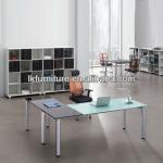 Modern Glass Executive Desk With Metal Frame CS-G221B