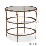 Modern golden metal glass wine or plant stand TB-036