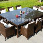 Modern outdoor furniture rattan dining table and chairs LY0067 LY0067