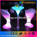 Modern Outdoor Standing White LED Illuminated Plastic Bar Table BZ-BA6006L