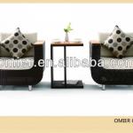 modern outdoor wicker sofa furniture with end table OMR-F200