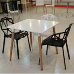 modern plastic dining table set DS-2032