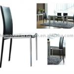 modern PVC leather and silver painting metal chair for dinning room Y-306