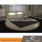 Modern Round Leather Bed On Sale 3023 3001