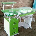 modern tempered glass computer desk with low price HW-CT009