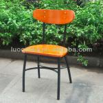 Modern wooden seat with metal frame Industrial Chairs D156