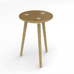 Modern wooden three legged stool M1601-A