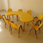 moon-shape plastic table kindergarden table