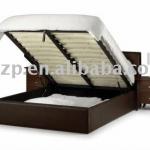 morden wooden bedroom furniture storage leather bed 022