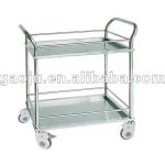 MR-03 SS material Crooked Handrail Treatment Trolley with Two Shelves MR-03