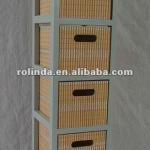 multi wicker drawer cabinet Rs-687