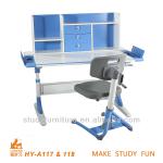 mutlifuction adjustable height children desk and chair HY-A117&amp;118