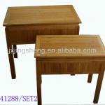 Natural bamboo nested table set of 2 hot sale JI241288