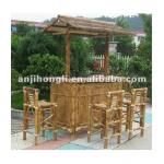 Natural Leoquer Bamboo Tiki Bar With Bar Stool HLBWT104,HL-MSBR14