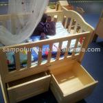 nature color solid wood baby bed SP-P020