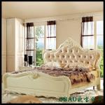 New Anitique European style solid wood european king size bed OB-402