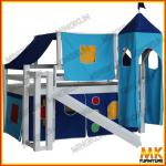 new design kid&#39;s wooden loft bed with tent set MK-CB-112