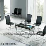 New stainless steel table designs with 4 chairs TB301-New stainless steel table designs with 4 cha