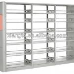 New style steel book rack, commercial library furniture,steel library bookshelf design XTLZ302