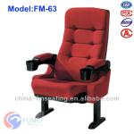 New type Fabric folding theater chair with cup holders FM-63 FM-63 theater chair