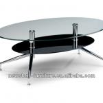 NewStart Furniture CF037/ Oval glass and chrome table in home furniture CF037