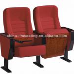 No.FM-16 Floor mounted red fabric auditorium chair FM-16