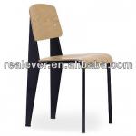 oak with powder coated steel prouve standard chairs