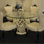 Occasionals Glass Top Round Dining Table hot sale cheap dining table 320# dinig table