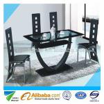 Offer imported exported furniture dining room furniture glass dining table and chair WLDT-001