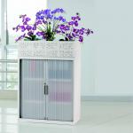 Office metal tambour cabinet with planter box TM001#