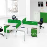 office workstation for 4 people with 2mm steel desktop partition A027