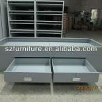 Oil platform employee single layer metal bed with double under drawers TC-623