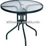 OTT-1021,Garden Glass Metal Table,Outdoor Glass Metal Table OTT-1021