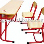 our new design double student desk and chair/cheap double desk and chair/mid-east popular design double desk and chair GT-50