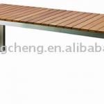 outdoor 304 stainless steel and teak dining table RT1809