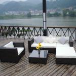 Outdoor aluminium wicker sofa set rattan furniture MR8082