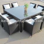 outdoor and indoor rattan garden furniture dinner table sets LG-R66