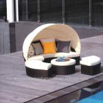 Outdoor Beach Rattan Sunbed With Canopy FCO-019B FCO-019B