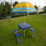 Outdoor folding picnic table with umbrella TLH-7324