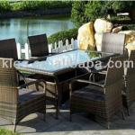 Outdoor furniture rattan table and chair set MY9032