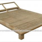 Outdoor Garden Solid Teak Wooden Solo Double Sun Lounger DL 002