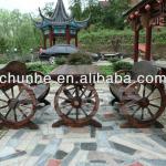 Outdoor Leisure Wooden Wheel Table and Chairs CH-12060