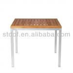 outdoor patio teak aluminum square table STT-T007