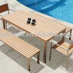 Outdoor plastic wood chair-artificial GW4003SET