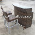 Outdoor poly rattan furniture bar stool set YZ2054 YZ2054