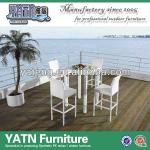 Outdoor rattan furniture bar stools and table set bar settings YTA131,YTD249